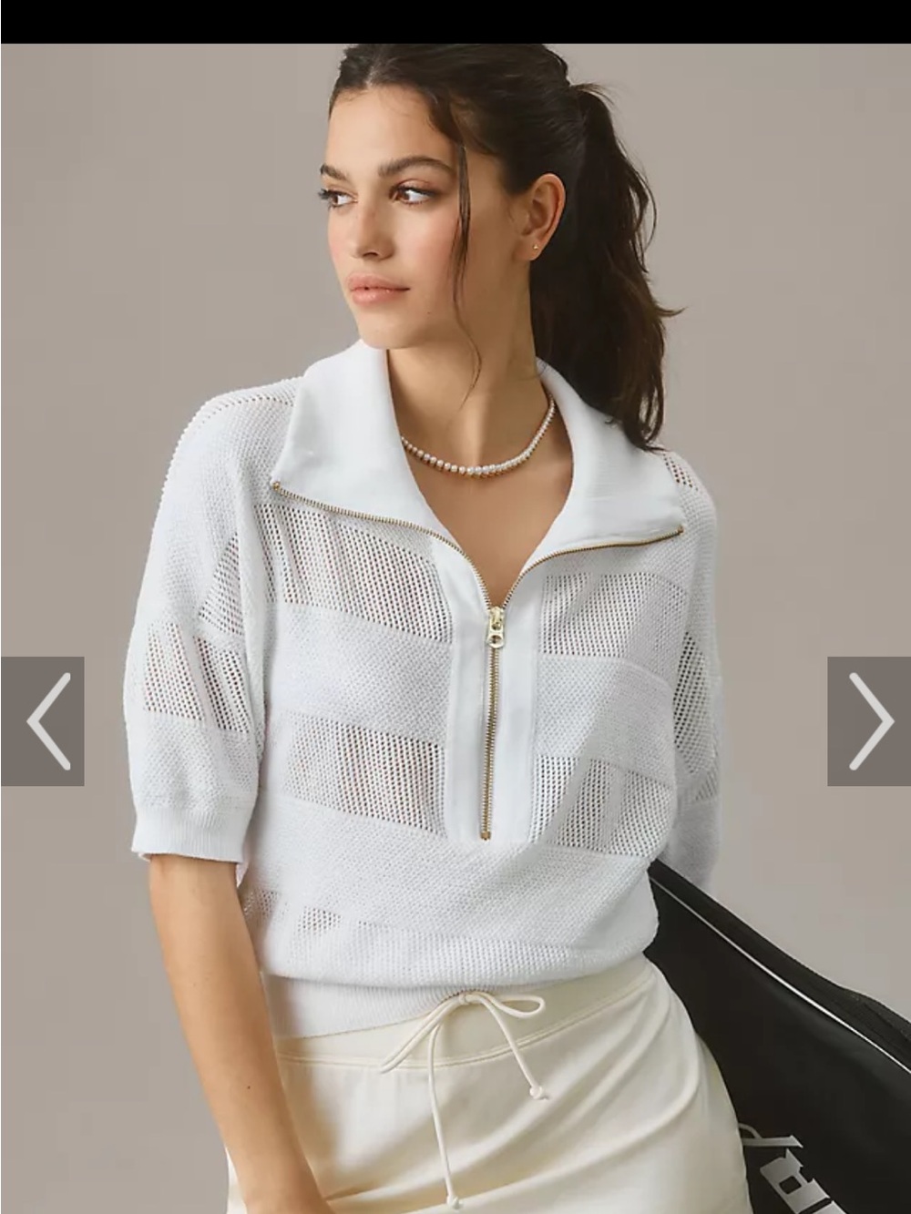 Varley Kembria Half Zip Knit Top